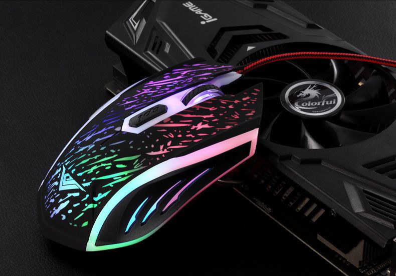 Q1 Gaming Optical Mouse, Computer USB Wired Gamer Professional Ergonomic Luminous Mice for PC Laptop