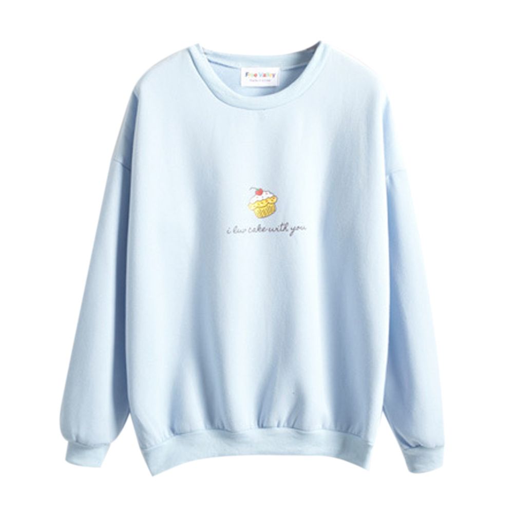 2019 2016 New Korean Ice Cream Cute Hoodies Women Lovely Tops Pink Sweatshirt Fleece Shirt Warm ...