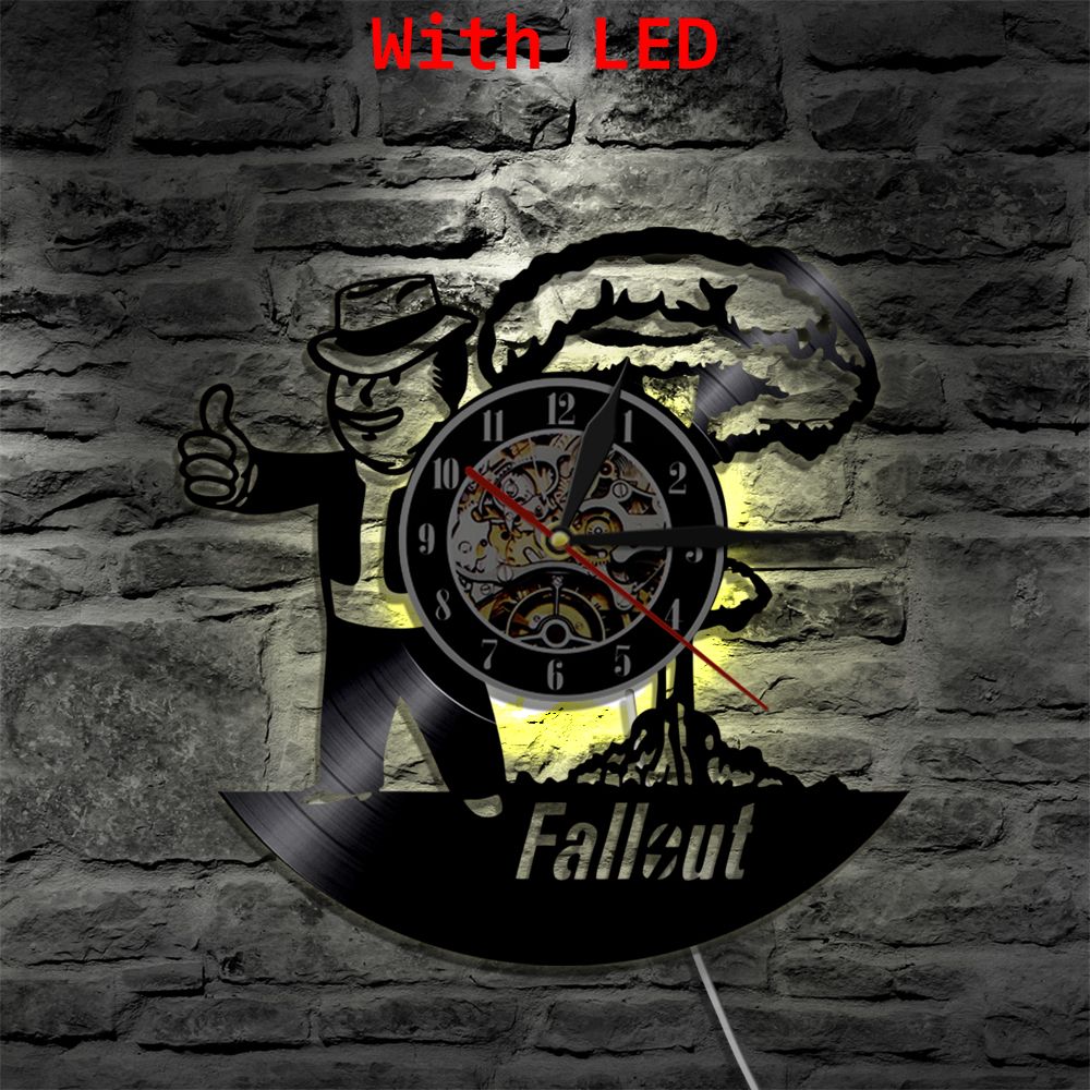 Acquista Fallout Led Vinile Klok Muur Verlichting Kleurverandering ... Acquista Fallout Led Vinile Klok Muur Verlichting Kleurverandering ...
