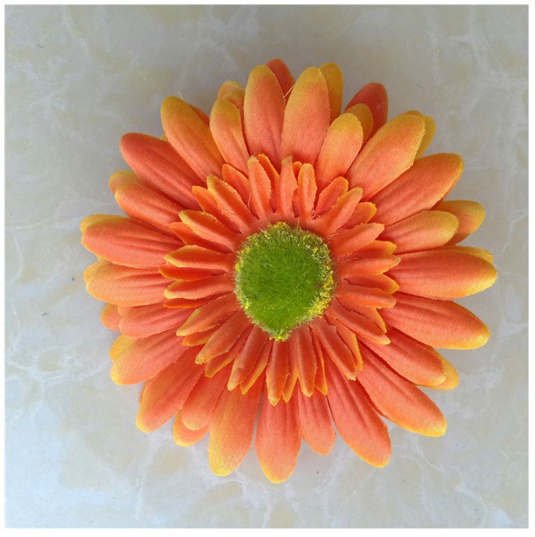 Krokodilspange Chrysantheme hellgelb Neu Haarspange mit Blüte