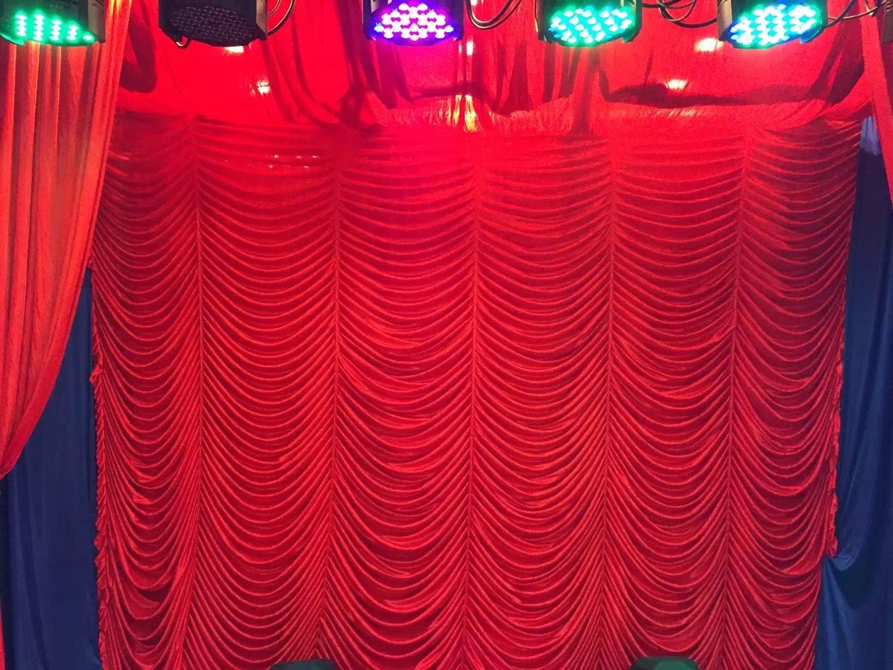 Wholesale 3x3m White&Red Wedding Backdrop Curtain For Wedding