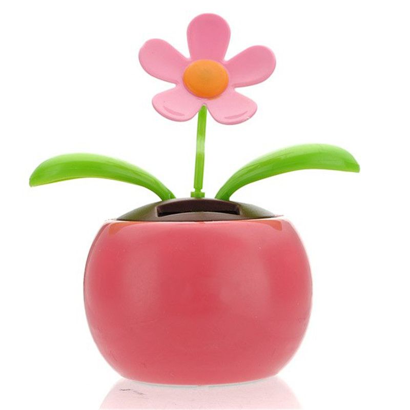 New Arrival Moving Dancing Solar Power Flower Flowerpot Swing Solar Car
