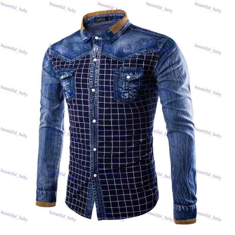Compra 2016 Nuevo Hombres Camisa Chemise Homme Primavera Moda Plaid Diseño  De Moda Para Hombre En Slim Fit Mezclilla Camisas Casual Blanco Camisas  Denim Homme Barato | Entrega Rápida Y Calidad | Es.Dhgate