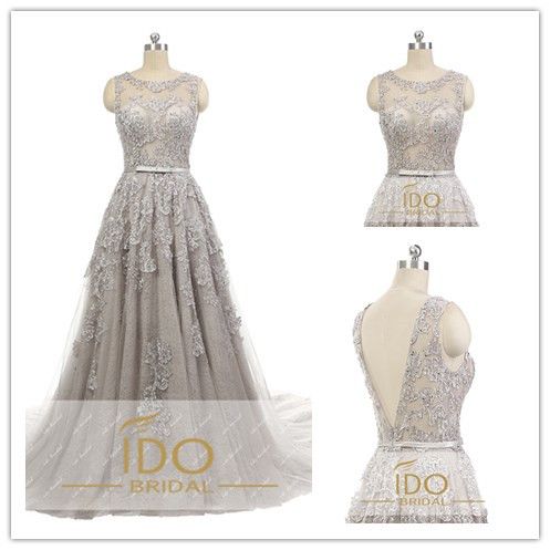 Ellie Saab Prom Dresses Evening Wear Evening Gowns Cap Sleeves Backless ...