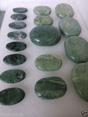 2019 SPA Natural Jade Hot Massage Stone Set Jade Massage Therapy Energy