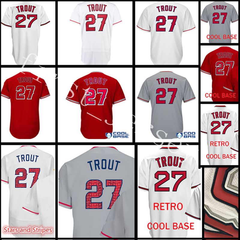 2019 Men 27 Mike Trout Jersey Stitched 17 Shohei Ohtani Baseball