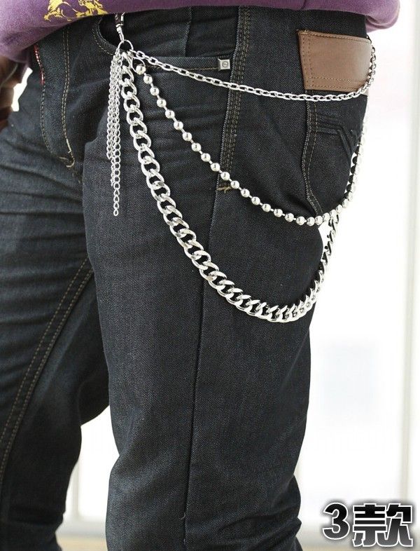 mens jeans with chains