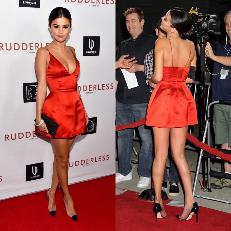 Acquistare 2015 Abiti Corti Red Carpet Abiti Da Sera Selena Gomez Partito  Della Celebrità Spaghetti Profondo Scollo A V Backless Abiti Da Cocktail Su  Ordine Economico | Consegna Veloce E Qualità | DHgate Italy