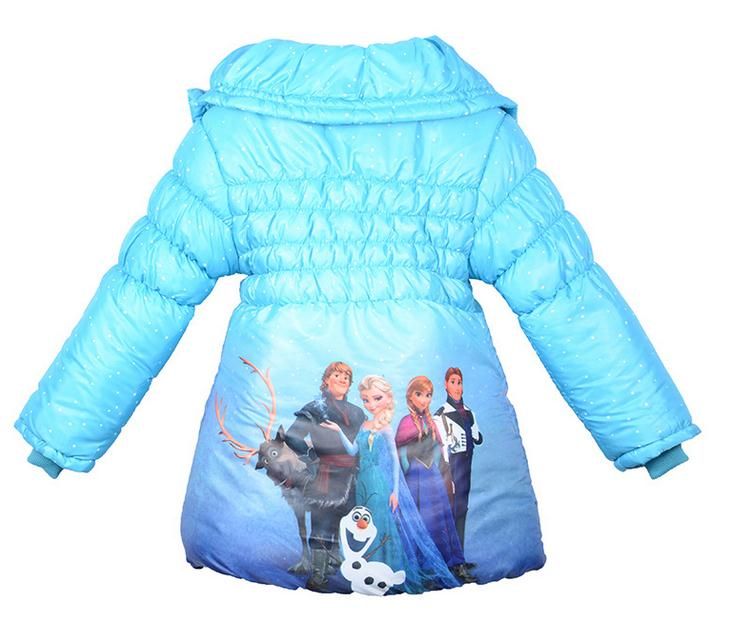 2021 Hot Girls Frozen Winter Coat Jacket Fashion Baby Girl Frozen Queen