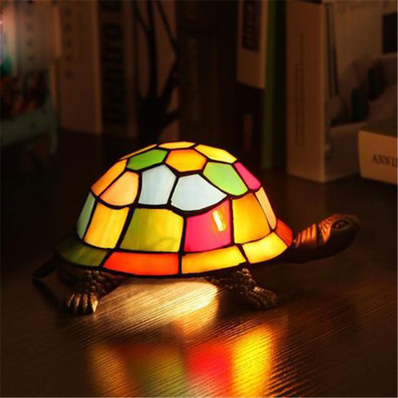 2018 vintage tortoise table lamp retro bedroom lamp bedside fashion