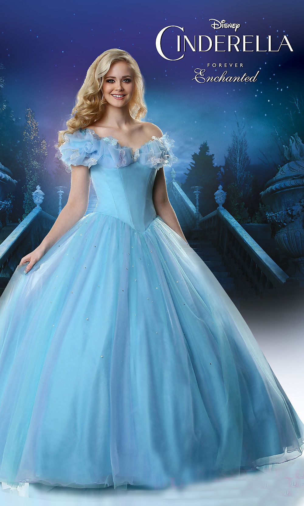 Compra 2015 Nueva Película Cinderella Vestidos De Baile Del Partido De  Cosplay Del Traje De Lujo Vestido De La Princesa Del Vestido De La Mariposa  Del Cuello Hinchado Grande De La Bola