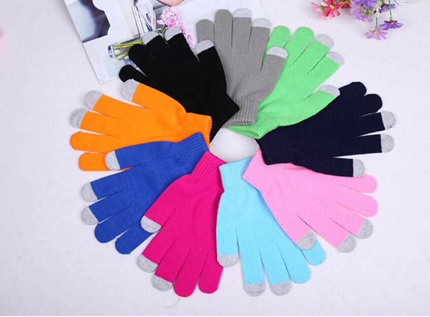 2019 New Colorful Winter Warm Touch Cotton Gloves