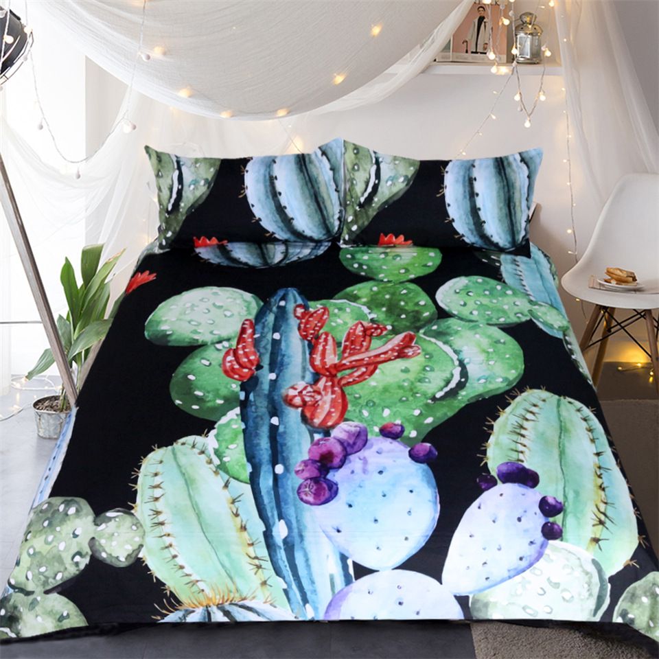 Cactus Bedding Set Kid 3d Plant Print Duvet Comforter Cover Cactus Bedding Set Kid 3d Plant Print Duvet Comforter Cover Geometric Bed Linens Girl Full Queen Twin King Size Girls Shabby Chic