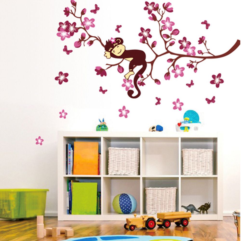 Grosshandel Schone Kinderzimmer Wandtattoo Aufkleber Susse Affe Traumen Auf Ast Wandkunst Poster Wandbild Fur Wohnzimmer Schlafzimmer Kinderzimmer Tapete Von Magicforwall 3 01 Auf De Dhgate Com Dhgate