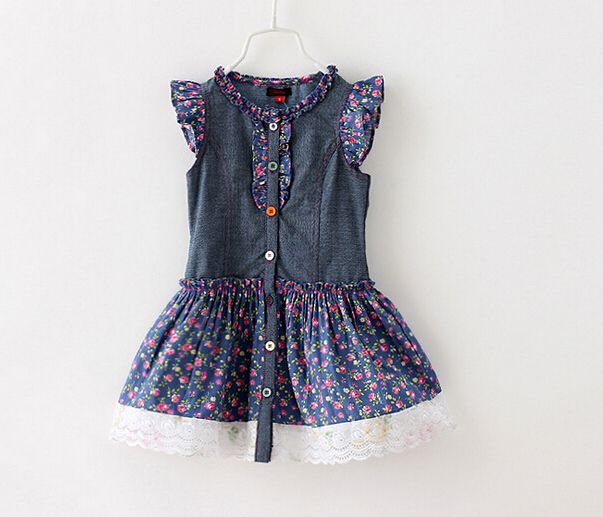 Lace Denim Dresses