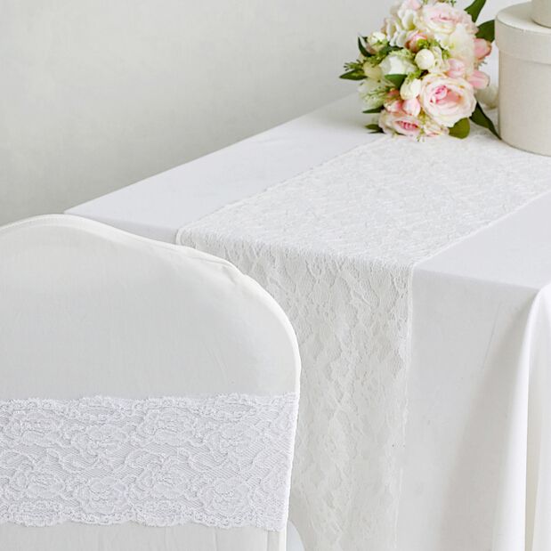 11 8x108 white lace wedding table runners fashion wedding banquet