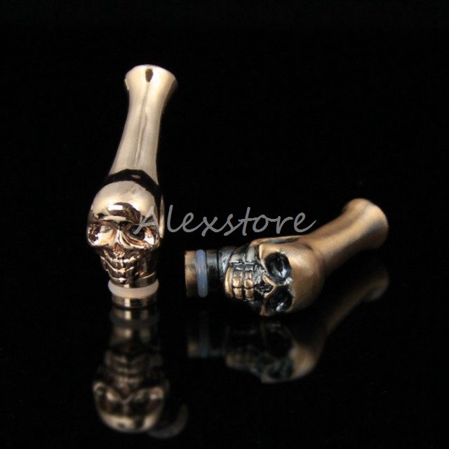 Best 510 Drip Tip Bend Skeleton Skull Drip Tips Metal Drip Trip For Ecig Vape Rda VS Glass