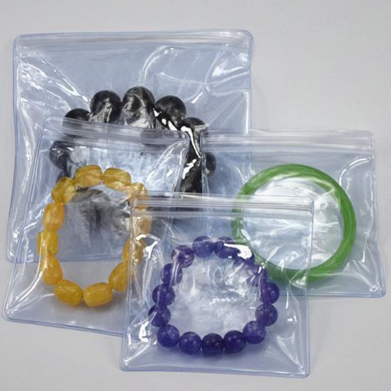 2021 Clear Plastic Jewelry Storage Bag Thick Transparent Package Pvc