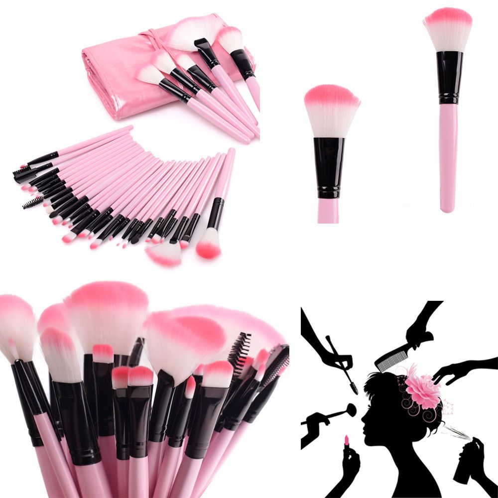 Wholesale Hot Pink Professional Cosmetic Makeup Make Up Brush Brushes