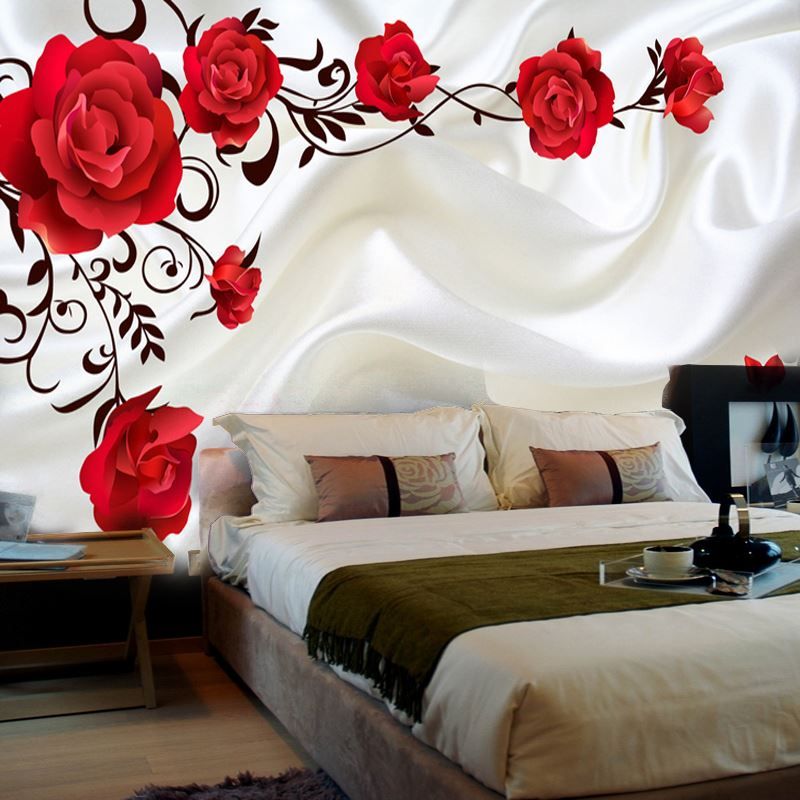 3d Stereo Custom Romantic Backdrop Living Room Tv Wall Wallpaper