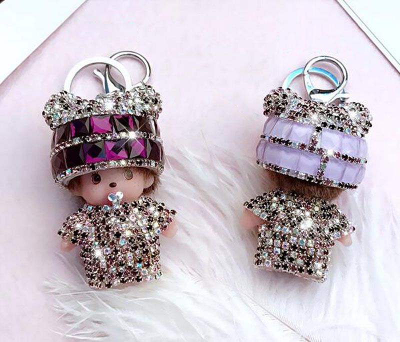 Monchichi Monchichi Porte-clés Luffy Mignon Kering Clé De Voiture Créative Cloche Pendentif
