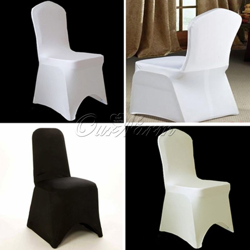 Hot Sale,Ivory/Black/White Spandex Stretch Chair Cover Lycra For