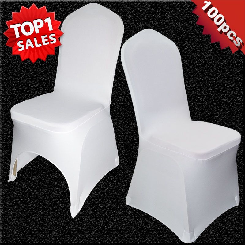 universal white polyester spandex wedding chair covers for weddings