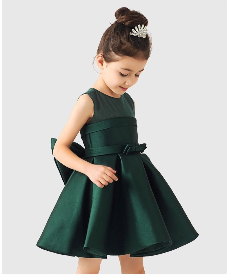 2021 New Baby Girls Christmas Dress Children Big Bows Vest Party Dress