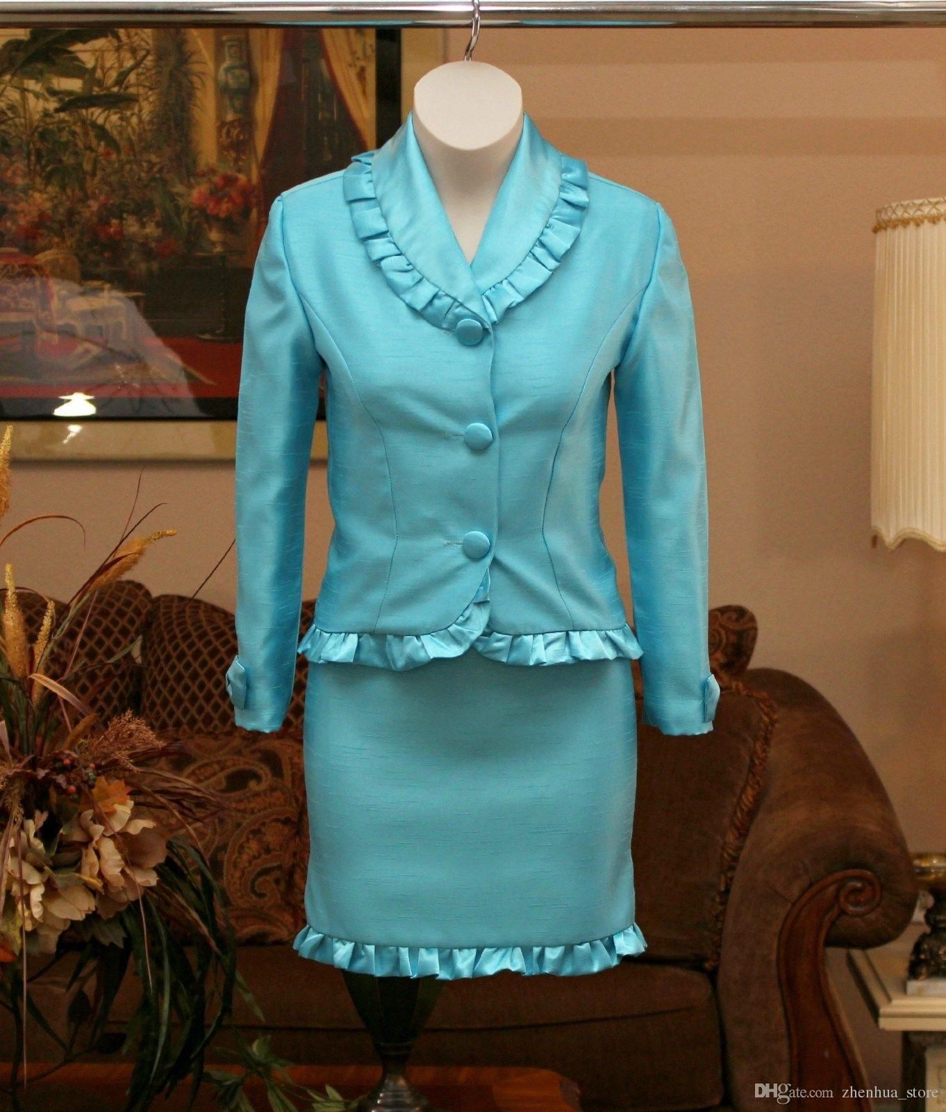 2019 New Two Pieces Little Girls Interview Suits Custom Made Button