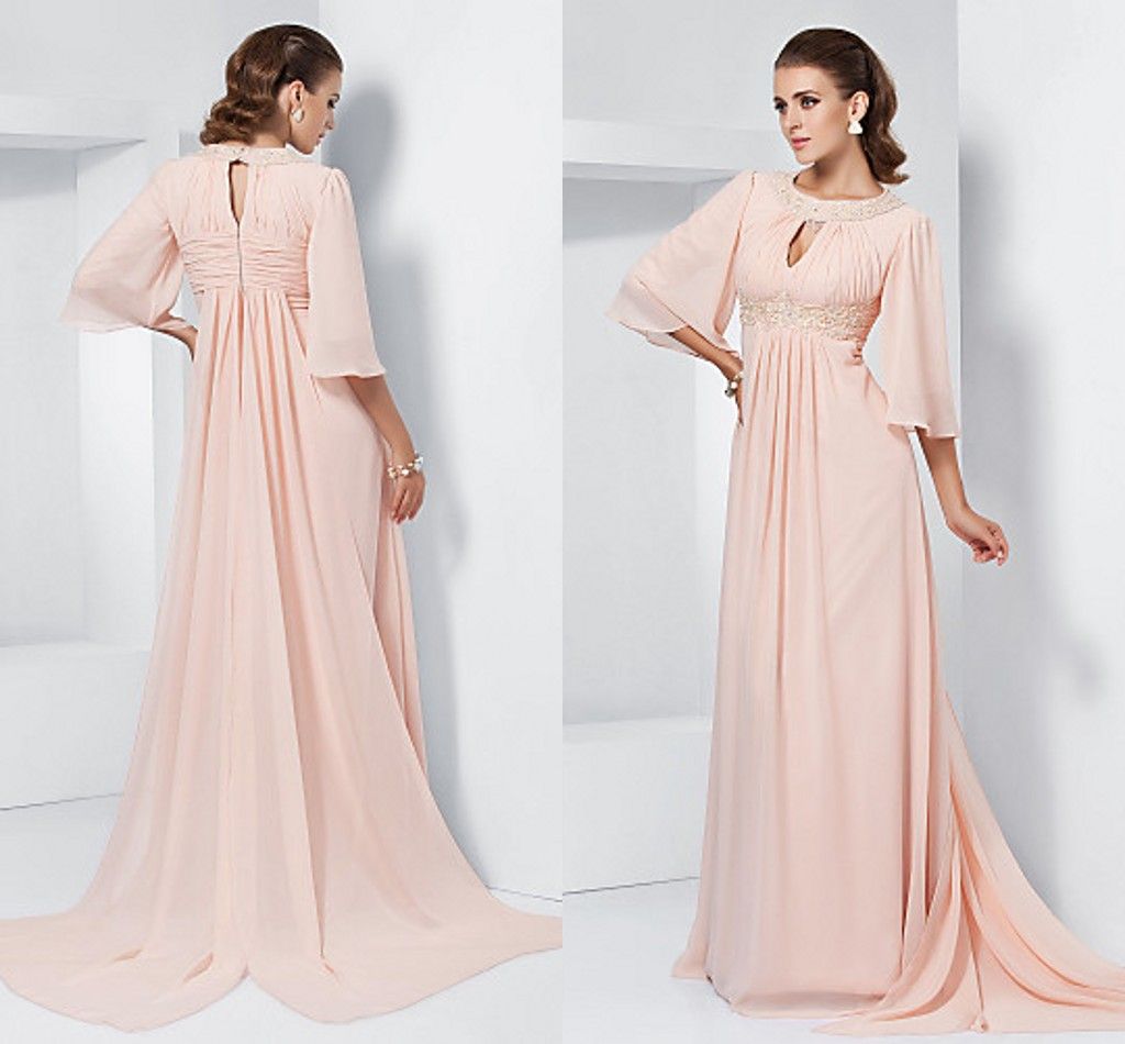 peach mother of the bride outfits