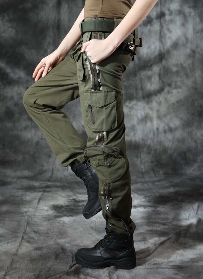 green pants with pockets