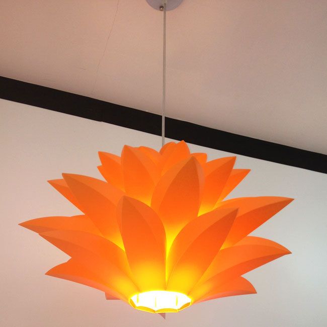 Flowers Lamp Pendant Light Material Of Pvc 58cm Lotus Shape Diy Lampshade Bedroom S Droplight Hanging Fixture