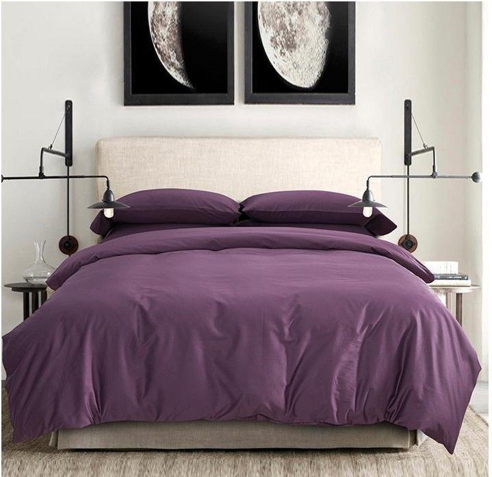 100 Egyptian Cotton Sheets Dark Deep Purple Bedding Sets King Queen 100 Egyptian Cotton Sheets Dark Deep Purple Bedding Sets King Queen Size Quilt Duvet Cover Bedsheets Bed In A Bag Bedspreads Luxury 2018 Designer
