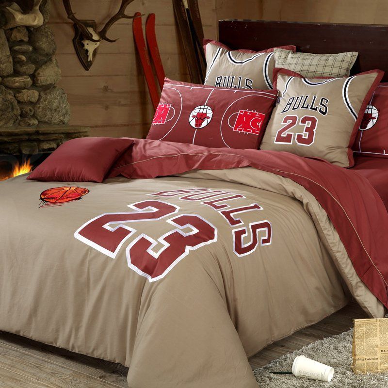Whole Top Ing Bedding Set For Boys Chicago Basketball Print Whole Top Ing Bedding Set For Boys Chicago Basketball Print Cotton Duvet Cover Bed Sheet Linen Bedclothes 4 Queen Bedroom Covers