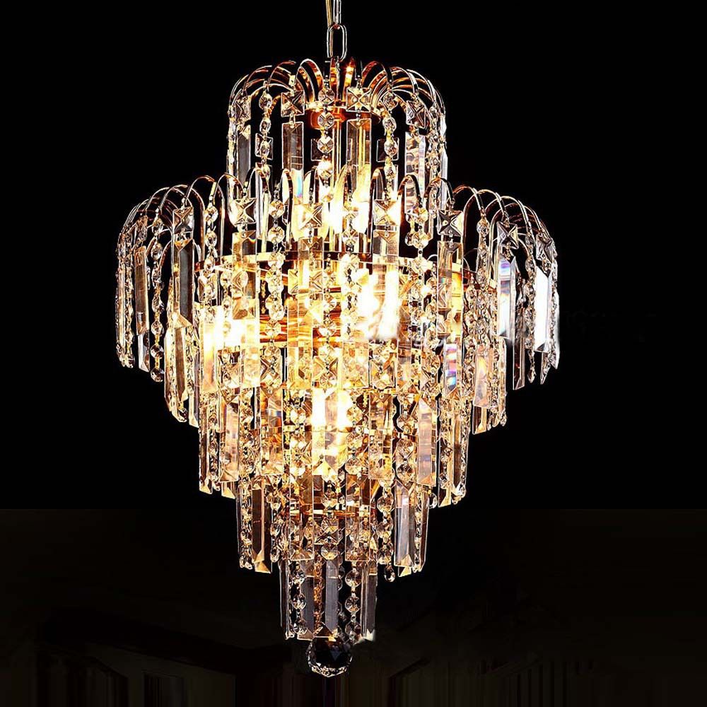 Wholesale Luxury Royal Gold Crystal K9 Chandelier Pendant Lamp Crystal