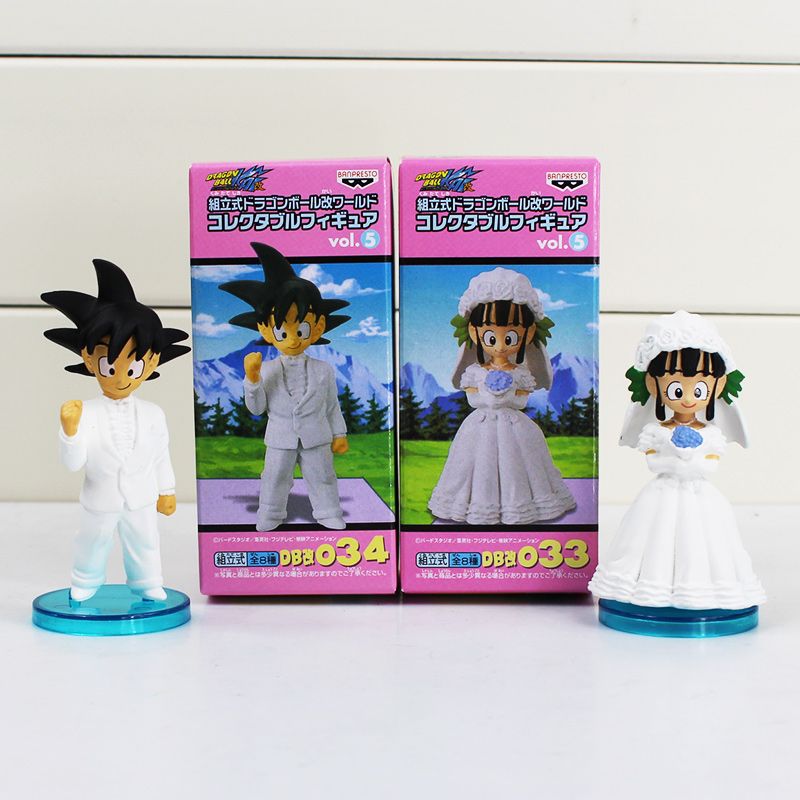 Dragon Ball Son Goku Chichi Wedding Scene Pvc Dolls Toys Movie Wcf Dwc7 Action Figure Free Shipping - 