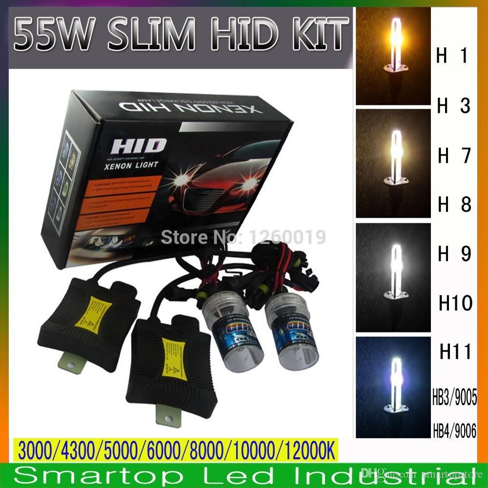 55W Xenon HID Kit Car Headlight Slim Ballast 880 881 H1 H3 H7 H8 H9 H10