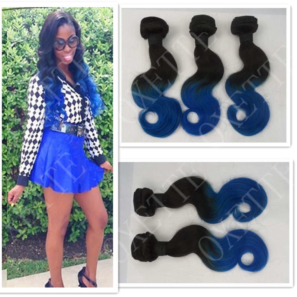 Two Tone Ombre Hair Extensions cheap oxette blue ombre hair weave extensions body wave two tone Two Tone Ombre Hair Extensions cheap oxette blue ombre hair weave extensions body wave two tone