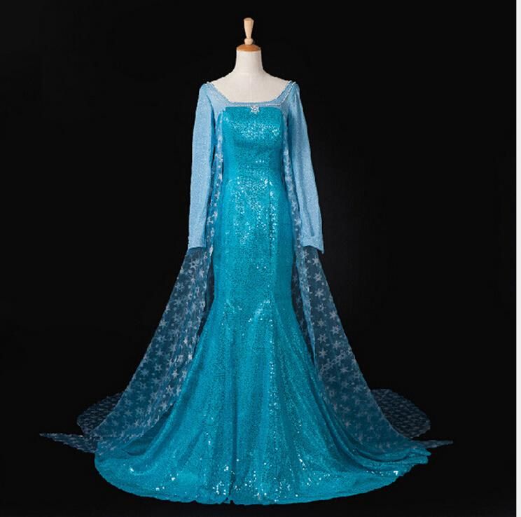 wholesale elsa costume women adult ice queen adult princess elsa dress cosplay snow queen costume party halloween costumes for women costume nose party city
