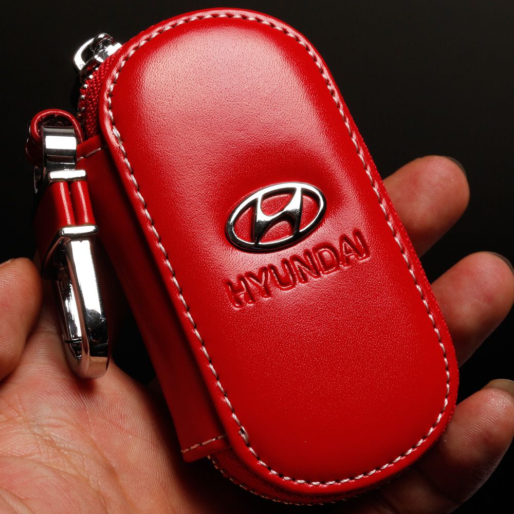 Car Leather Key Wallet Key Case Key Cover Car Accessories For Hyundai