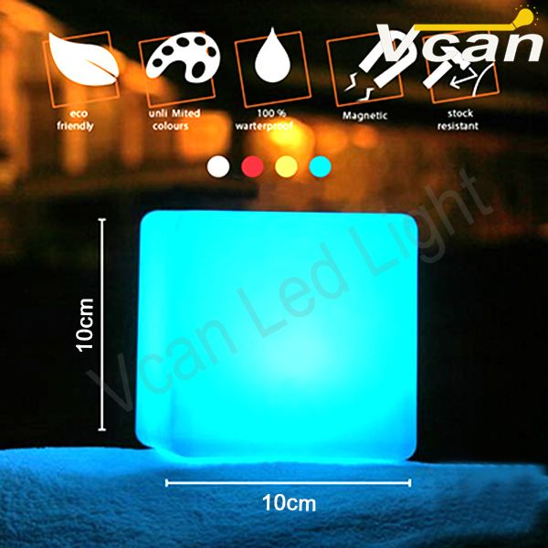 Dhl 10cm Change Wireless Rechargeable Waterproof Led Dhl 10cm Change Wireless Rechargeable Waterproof Led Mood Light Cube 16 Colors