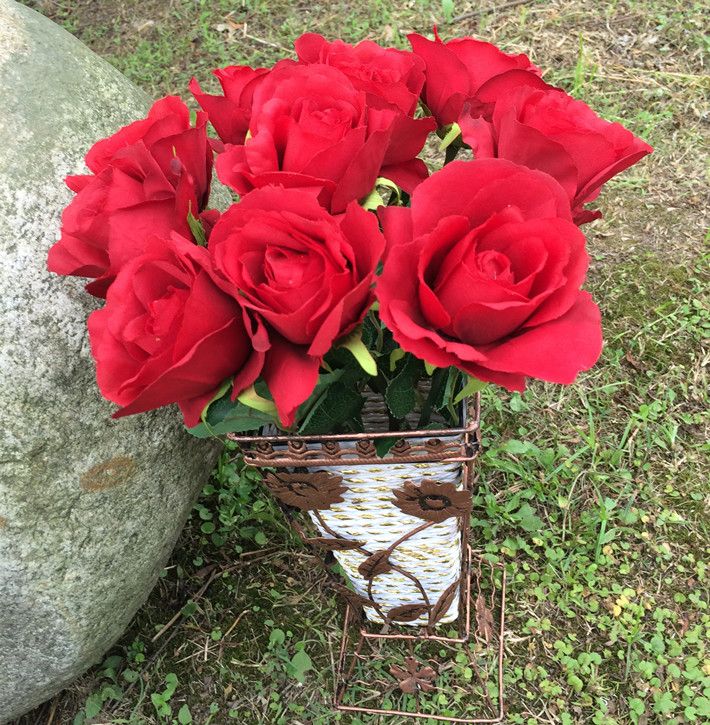 2019 Silk Single Stem Sweetheart Rose 38cm/14.96 Length Dia. 7cm/2.76