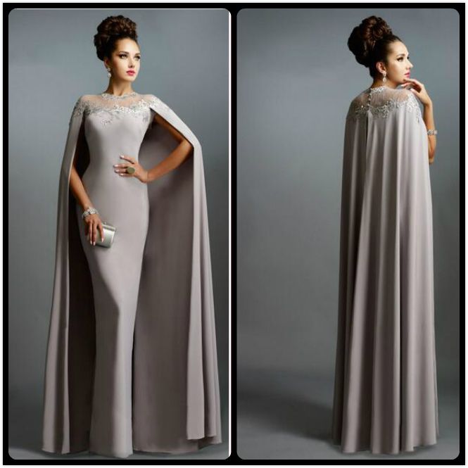 Acquistare Abiti Da Sera Eleganti In Chiffon Lungo Sirena Con Mantella Abiti  Da Sera Formali Con Applicazioni In Pizzo E Madreperla Economico | Consegna  Veloce E Qualità | DHgate Italy