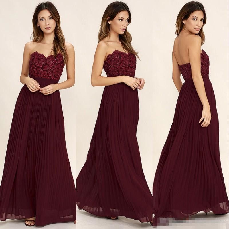 dark burgundy bridesmaid dresses