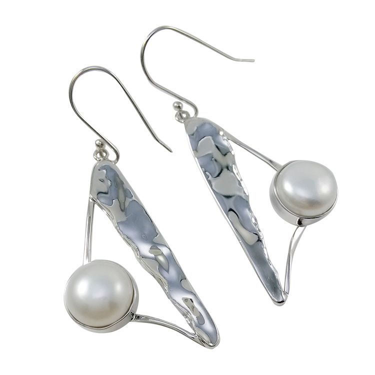 2019 Luxury Women Silver Chandelier Earrings White Unadjustable Silver