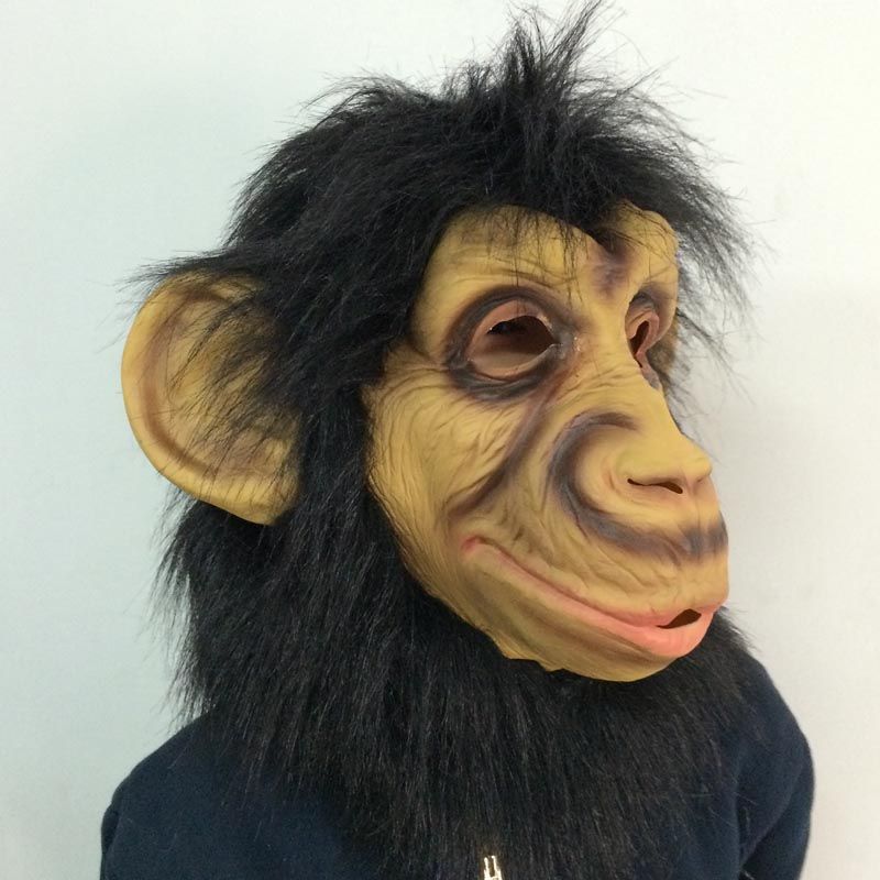 Cheap New Design Monkey Mask Full Head Latex Mask Cosplay Animal Costume Halloween Party Mask