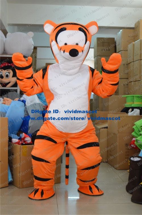 famous orange tigger tigress tiger tigerkin mascot costume cartoon character with long thin tail white square belly no2658 fs - Tigress Halloween Costume famous orange tigger tigress tiger tigerkin mascot costume cartoon character with long thin tail white square belly no2658 fs - Tigress Halloween Costume