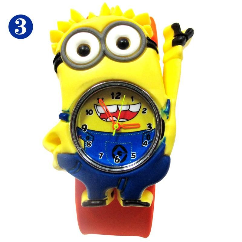 Top Quality 3D Eye Despicable Me Slap Watches Minion Precious Watch Milk Dad Children Watches
