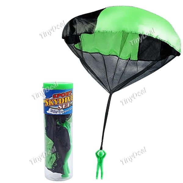 Parachute With Figure Soldier Toy For Kids Children Outdoor Sport Color Send Random 00470