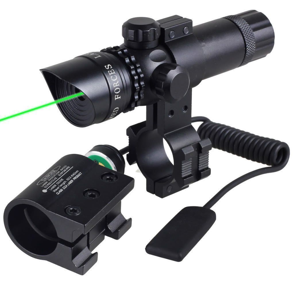 Laser Sight 532nm Tactical Green Dot Adjustable Sight Rifle Gun Scope 2